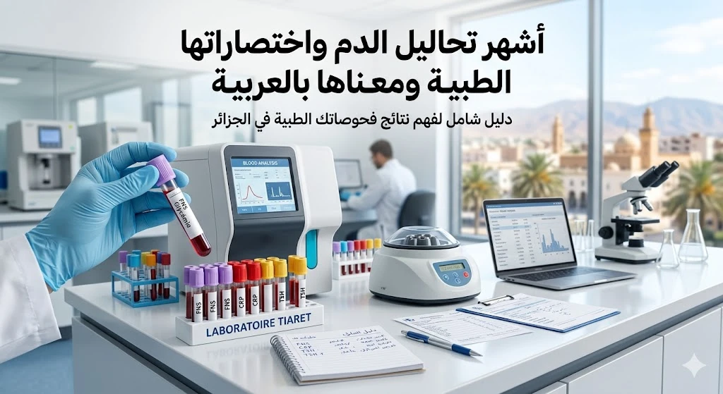 أشهر تحاليل الدم اختصاراتها الطبية ومعناها بالعربية