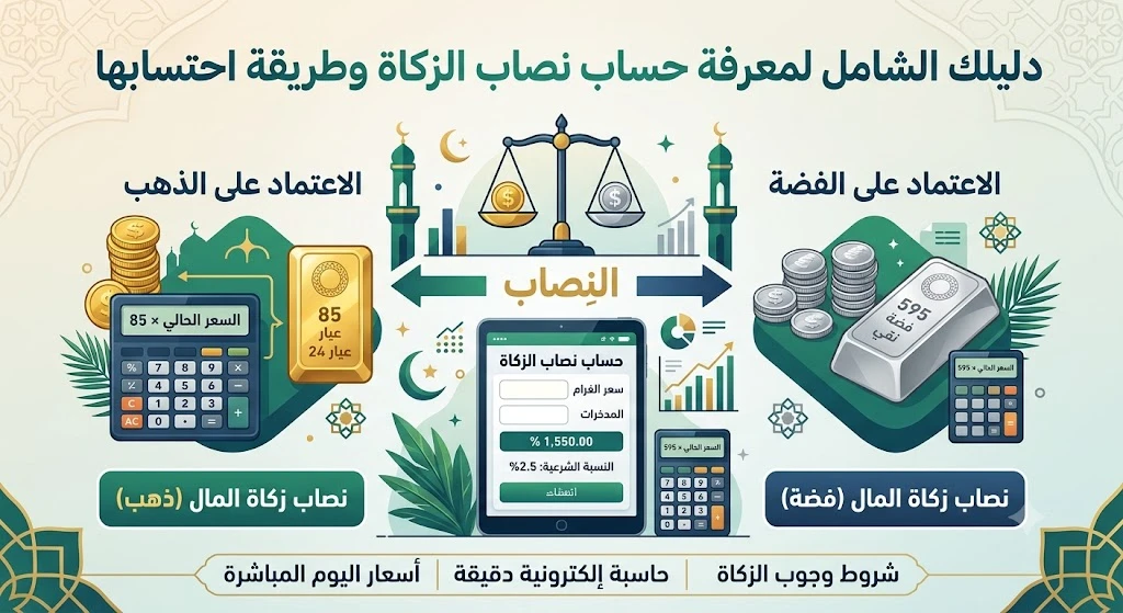 حاسبة الزكاة الإلكترونية