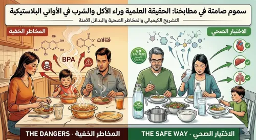 الأكل والشرب في الأواني البلاستيكية